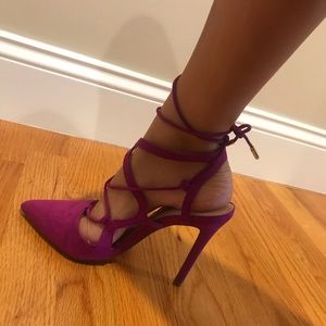 Zara Suede Wrap-up Heels